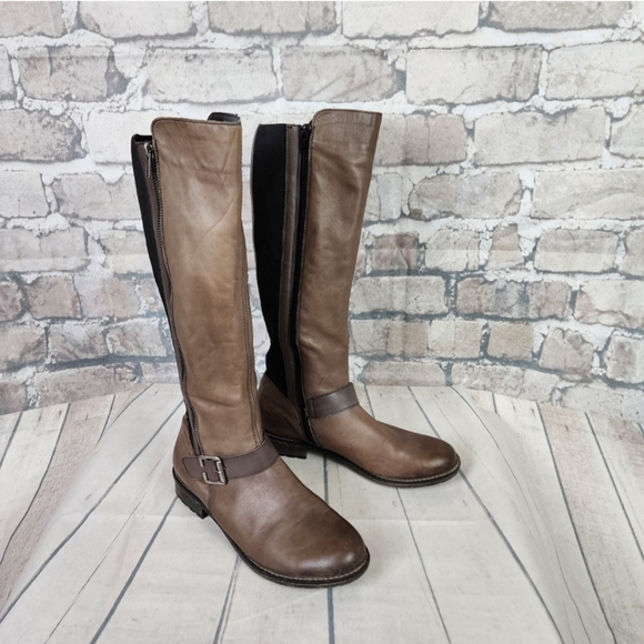 Remonte Leather Riding Boots Taupe Embre Almond Toe Size 38 = 7/7.5 Equestrian - Picture 6 of 16